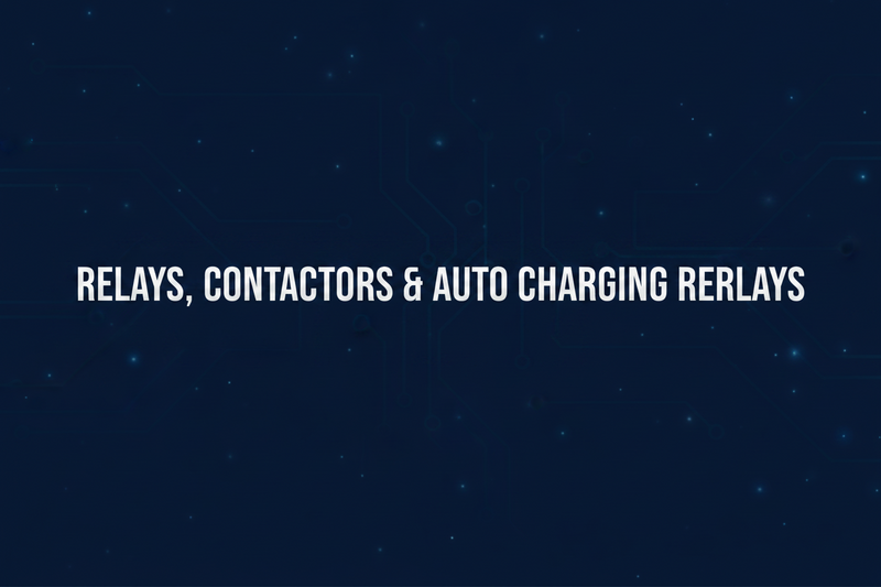 Relays, Contactors, and Auto Charging Relays