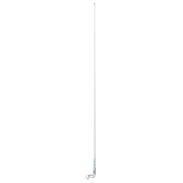 Shakespeare 5101 White 8ft 6dB VHF Antenna Chrome Ferrule 15ft RG58 Cable