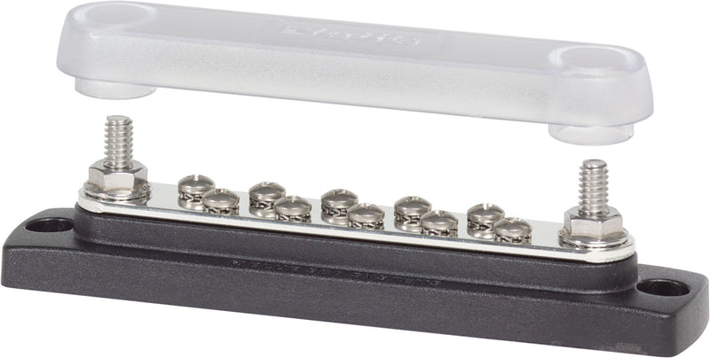 Blue Sea Mini Buss Bar 150A Common 10 Gang With Cover