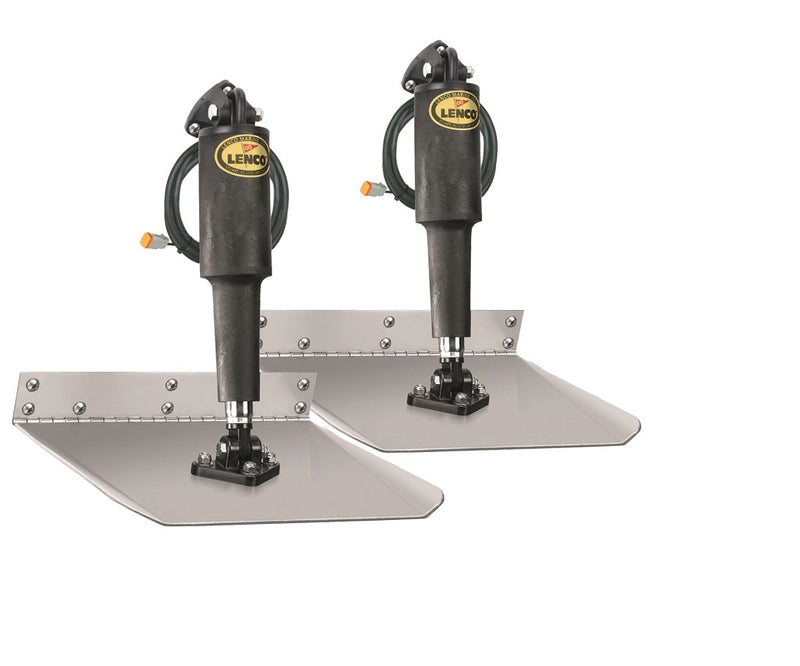 Lenco 12inx24in Standard Mount Trim Tab Kit 12v Requires Switch